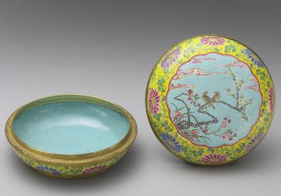 图片[2]-Painted enamel box with plum-blossom and fowl decoration, Yongzheng reign (1723-1735), Qing dynasty-China Archive